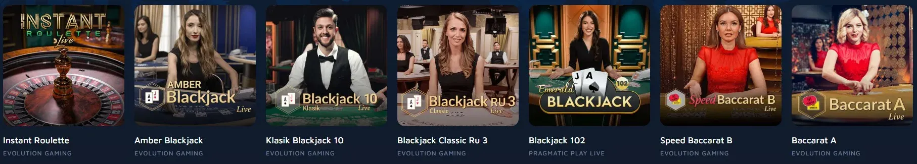 Live Dealer Tables
